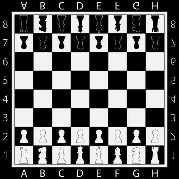 Chess bord online spel app-koncept, strategispel — Stock vektor