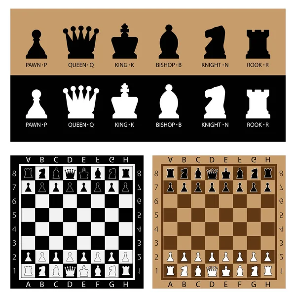 Tableau d'échecs jeu en ligne app concept, jeu de stratégie — Image vectorielle