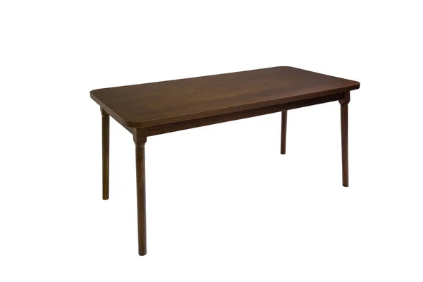 Beaultiful Table Wood White Background — Stock Photo, Image