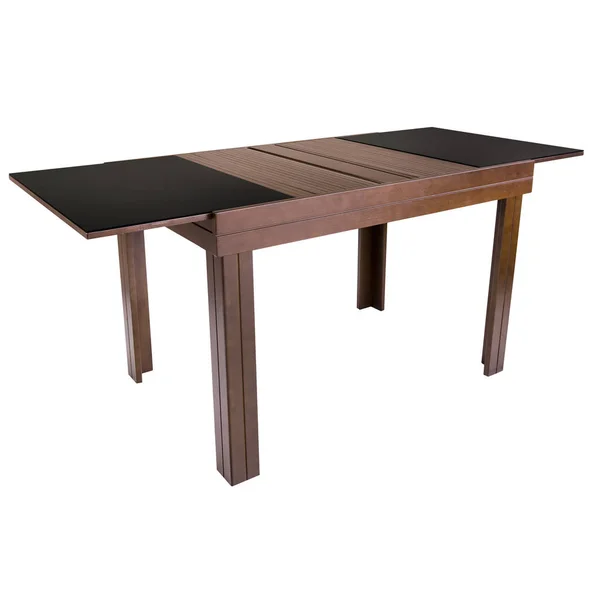 Beaultiful Table Wood White Background — Stock Photo, Image