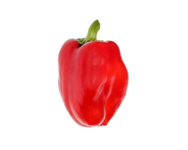 Kırmızı dolma biber beyaz arkaplanda izole edildi
