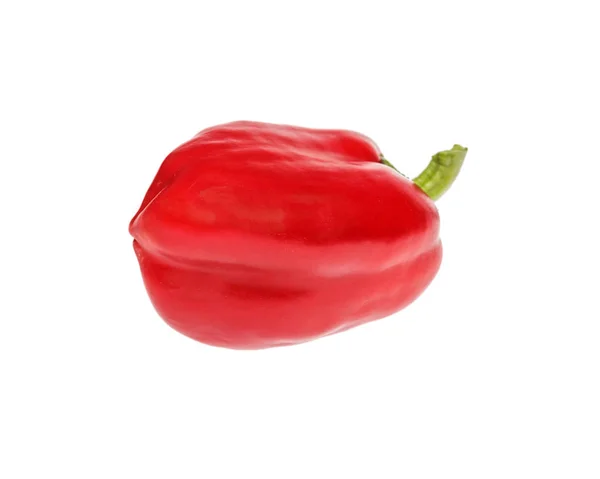 Röd Bell Pepper Isolerad Vit Bakgrund — Stockfoto