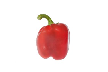 Kırmızı dolma biber beyaz arkaplanda izole edildi