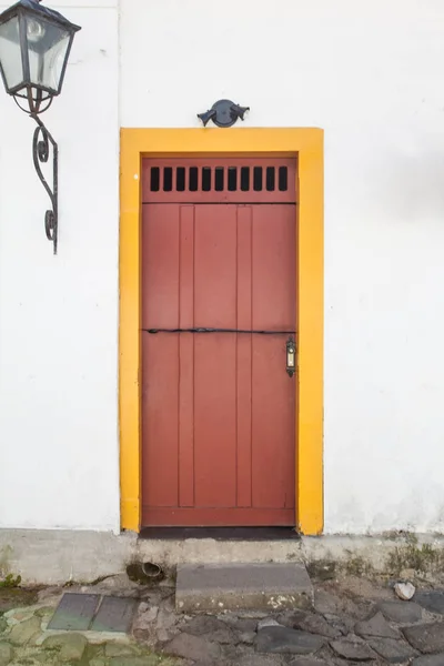 Street Vecchie Case Coloniali Portoghesi Nel Centro Storico Paraty Stato — Foto Stock