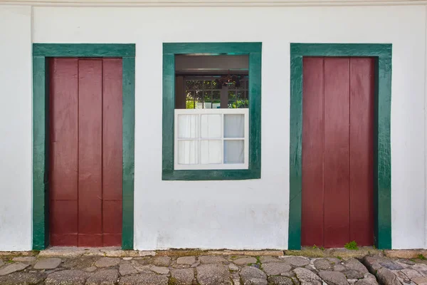 Calle Antiguas Casas Coloniales Portuguesas Centro Histórico Paraty Estado Río —  Fotos de Stock