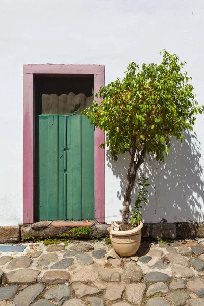 Calle Antiguas Casas Coloniales Portuguesas Centro Histórico Paraty Estado Río —  Fotos de Stock