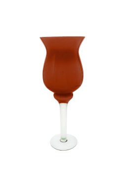 Beyaz bir arka plan üzerinde (cam, boş, vazo izole zarif renk cam vazo)