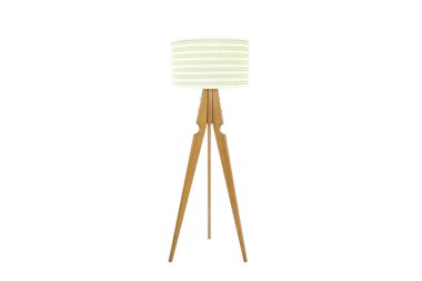 Dekoratif tripos durmakta olan lamba / LAMP / LAMPSHADE beyaz üzerinde izole