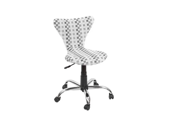Renkli Koltuk Beyaz Arka Planda Modern Tasarımcı Koltuğu Tekstil Sandalyesi — Stok fotoğraf