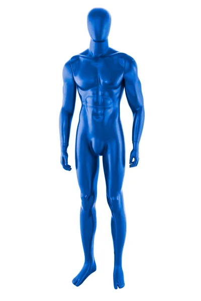 Lesklá Barva Figurína Muž Izolovaných Bílém Pozadí — Stock fotografie