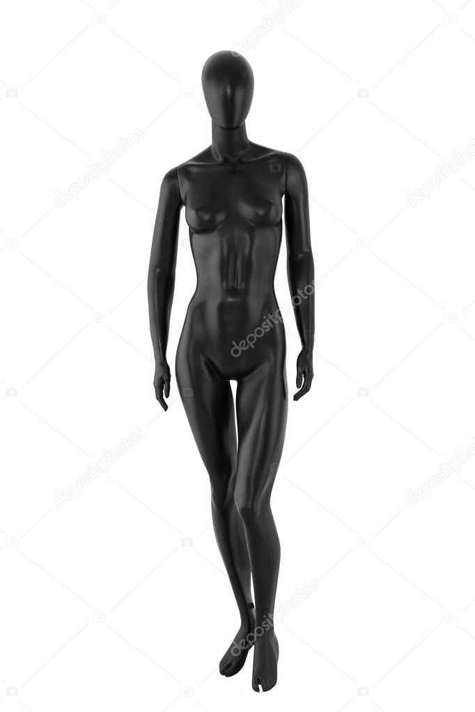 Gloss color mannequin woman isolated on white background