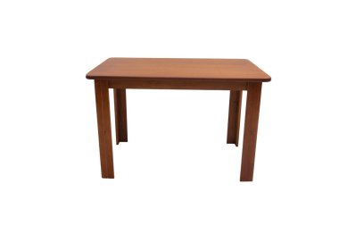 Güzel masa ahşap beyaz arka plan üzerine.