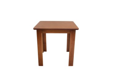 Güzel masa ahşap beyaz arka plan üzerine.