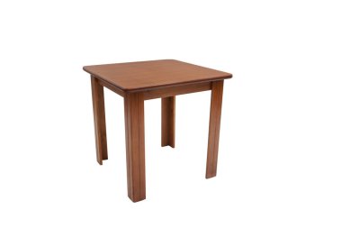 Güzel masa ahşap beyaz arka plan üzerine.