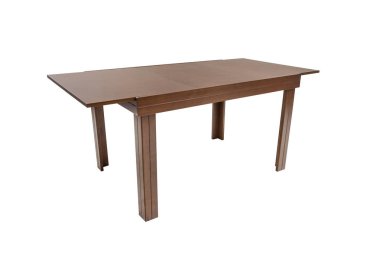 Güzel masa ahşap beyaz arka plan üzerine.