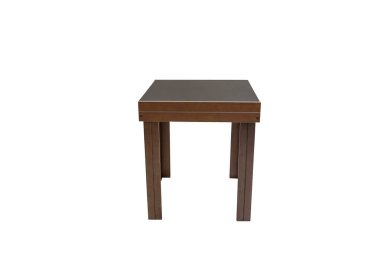 Güzel masa ahşap beyaz arka plan üzerine.