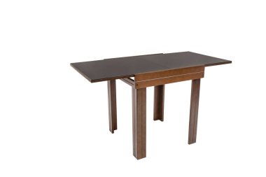 Güzel masa ahşap beyaz arka plan üzerine.