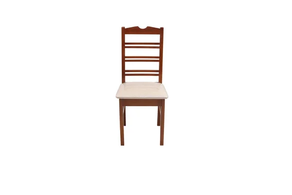 Деревянное Кресло Объект Изолированный Белого Фона — стоковое фото