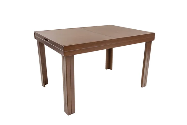 Bois Table Magnifique Sur Fond Blanc — Photo