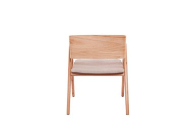 Koltuk. Beyaz arka planda modern tasarımcı koltuğu. Tekstil sandalyesi.