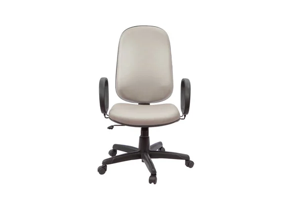 Grey Office Chair Object Isolated White Background — Stock Photo, Image