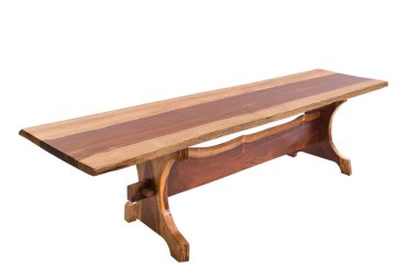 Masa beyaz arkaplanda izole edildi.