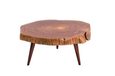 Masa beyaz arkaplanda izole edildi.