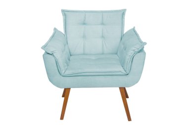 Koltuk. Beyaz arka planda modern tasarımcı koltuğu. Tekstil sandalyesi.