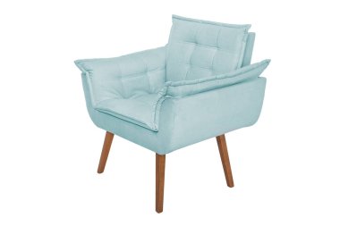 Koltuk. Beyaz arka planda modern tasarımcı koltuğu. Tekstil sandalyesi.