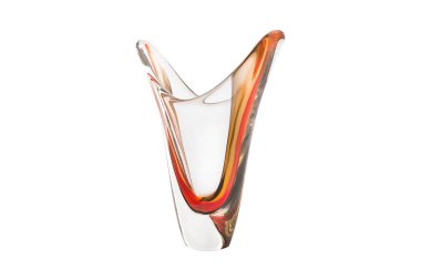 Beyaz bir arka plan üzerinde (cam, boş, vazo izole zarif aranjman)