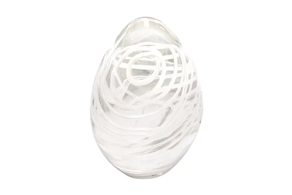 Vaso Vidro Elegante Isolado Fundo Branco Vidro Vazio Vaso — Fotografia de Stock