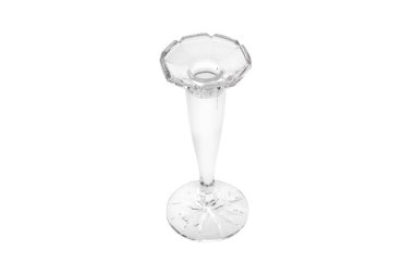 Beyaz bir arka plan üzerinde (cam, boş, vazo izole zarif aranjman)