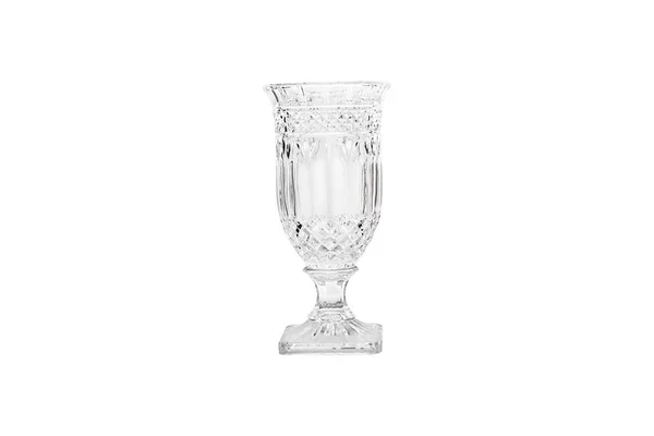 Elegant Glass Vase Isolated White Background Glass Empty Vase — Stock Photo, Image