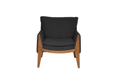 Renkli koltuk. Beyaz arka planda modern tasarımcı koltuğu. Tekstil sandalyesi.