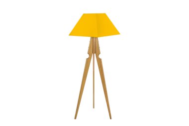 Dekoratif tripos durmakta olan lamba / LAMP / LAMPSHADE beyaz üzerinde izole