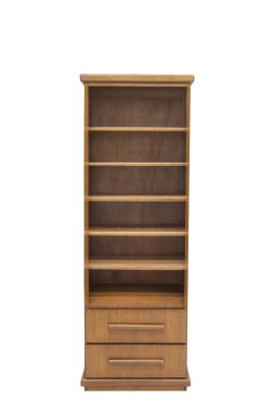 Ahşap gardırop beyaz arka planda izole