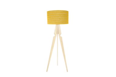 Dekoratif tripos durmakta olan lamba / LAMP / LAMPSHADE beyaz üzerinde izole