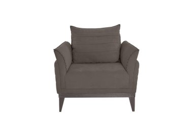 Koltuk. Beyaz arka planda modern tasarımcı koltuğu. Tekstil sandalyesi.