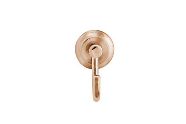 Altın Metal askı (duvar, askı, kanca) beyaz arkaplanda izole