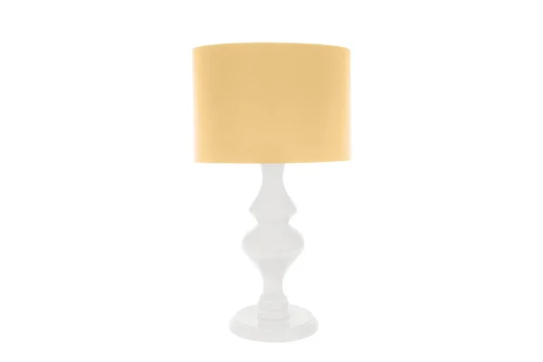Moderne Tischleuchte Mit Kleinem Weißen Lampenschirm Isoliert — Stockfoto
