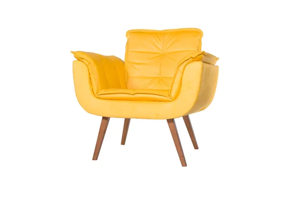 绿色扶手椅 白色背景的现代设计师椅子 质感椅 — 图库照片
