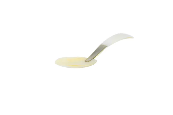 Cucchiaio Madreperla Isolato Sfondo Bianco — Foto Stock