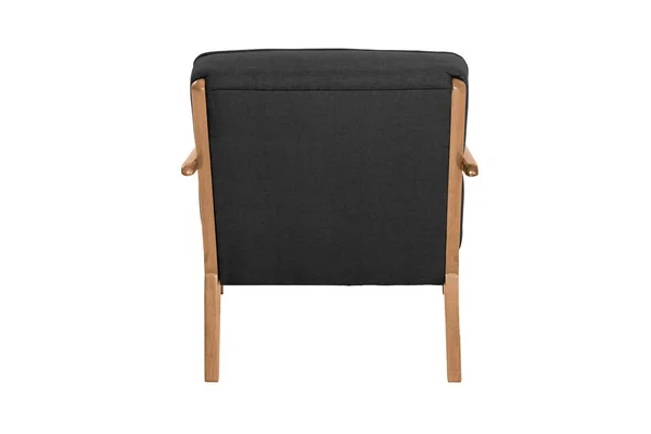 Sillón Negro Silla Diseño Moderno Sobre Fondo Blanco Silla Textura —  Fotos de Stock