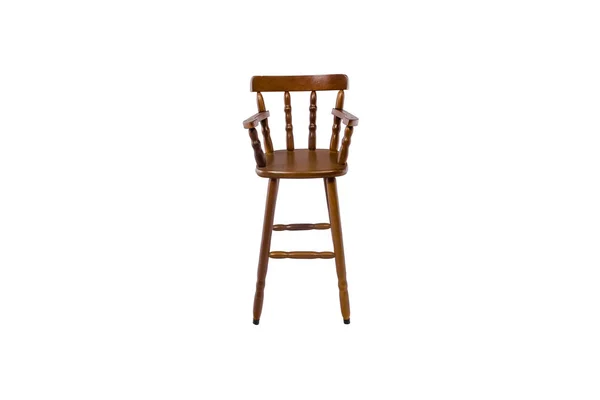 Krzesło Drewniane Obiekt Białym Tle Biały — Zdjęcie stockowe
