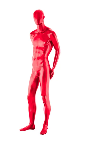 Gloss Color Mannequin Male Isolated White Background — Stock Photo, Image