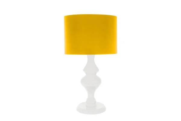 Kleur Moderne Tafellamp Met Kleine Witte Lampenkap Geïsoleerd — Stockfoto