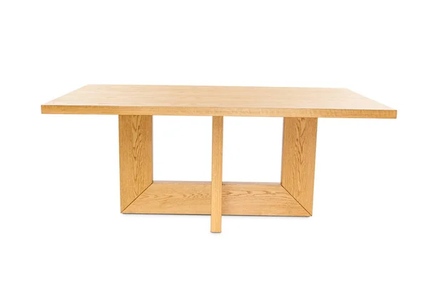 Beyaz arka plan üzerinde izole ahşap modern tablo.