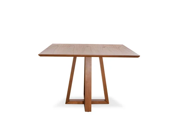 Table Moderne Bois Isolée Sur Fond Blanc — Photo