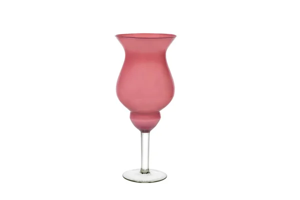 Elegant Glass Vase Isolated White Background Glass Empty Vase — Stock Photo, Image