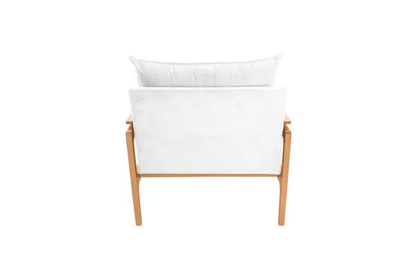 Beyaz Koltuk Beyaz Arka Plan Üzerinde Modern Tasarımcı Sandalye Doku — Stok fotoğraf